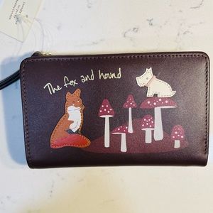 Radley Dark Red Leather Wallet “The Fox and Hound”